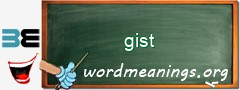 WordMeaning blackboard for gist